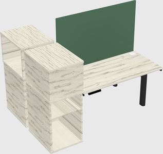 Shared electric desk + cabinet