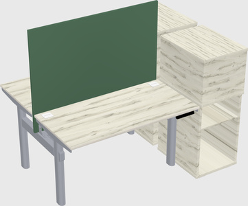 Shared electric desk + cabinet