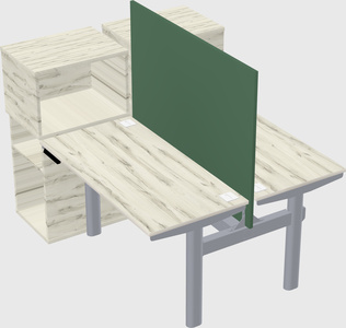 Shared electric desk + cabinet