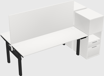 Shared electric desk + cabinet