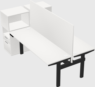 Shared electric desk + cabinet