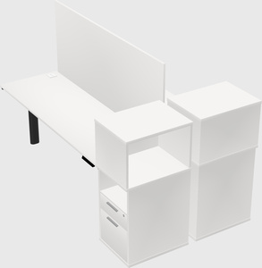 Shared electric desk + cabinet