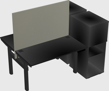 Shared electric desk + cabinet