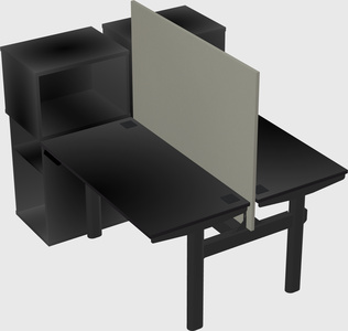 Shared electric desk + cabinet