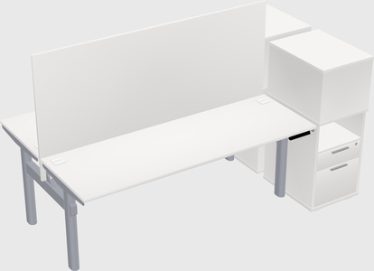 Shared electric desk + cabinet