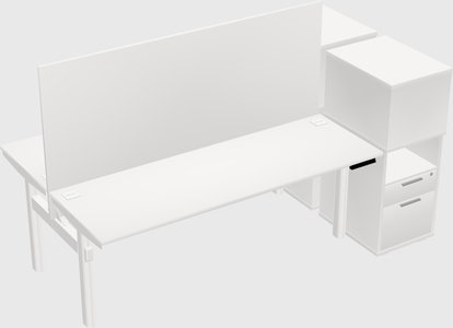 Shared electric desk + cabinet