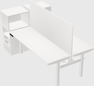 Shared electric desk + cabinet