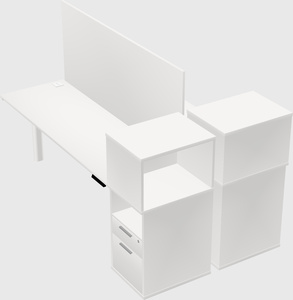 Shared electric desk + cabinet
