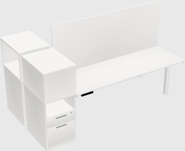 Shared electric desk + cabinet