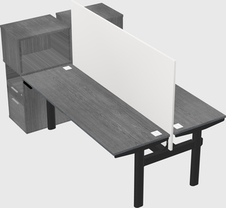 Shared electric desk + cabinet