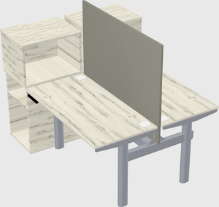 Shared electric desk + cabinet