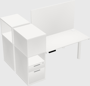Shared electric desk + cabinet