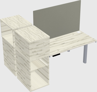 Shared electric desk + cabinet