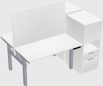 Shared electric desk + cabinet