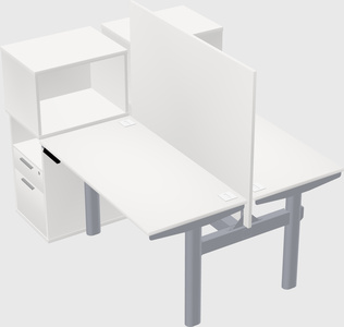 Shared electric desk + cabinet