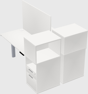 Shared electric desk + cabinet