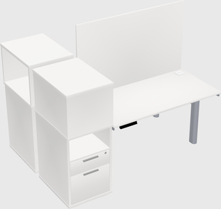 Shared electric desk + cabinet