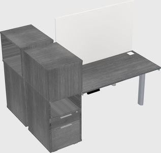Shared electric desk + cabinet