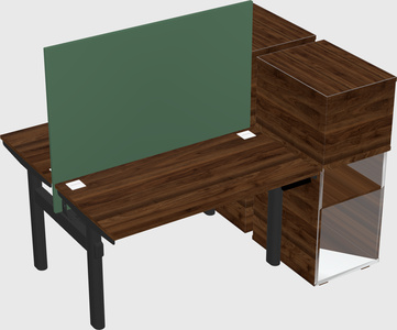 Shared electric desk + cabinet
