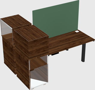 Shared electric desk + cabinet