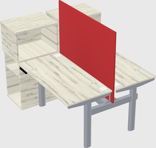 Shared electric desk + cabinet