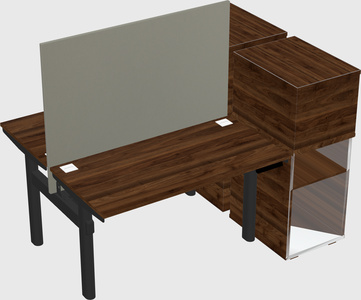 Shared electric desk + cabinet