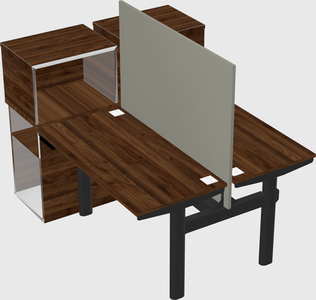 Shared electric desk + cabinet