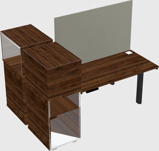 Shared electric desk + cabinet
