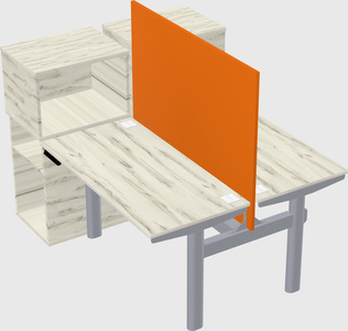 Shared electric desk + cabinet