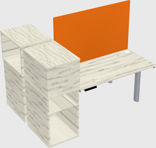 Shared electric desk + cabinet
