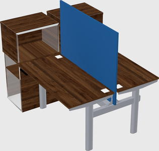Shared electric desk + cabinet