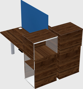 Shared electric desk + cabinet