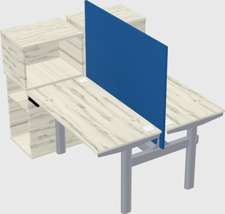 Shared electric desk + cabinet
