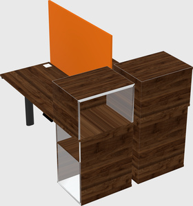 Shared electric desk + cabinet