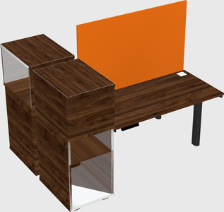 Shared electric desk + cabinet