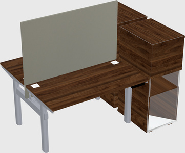 Shared electric desk + cabinet