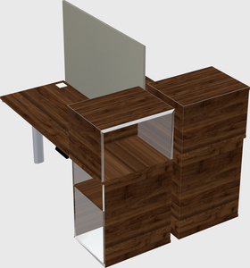 Shared electric desk + cabinet