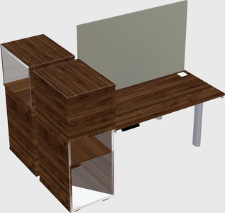 Shared electric desk + cabinet