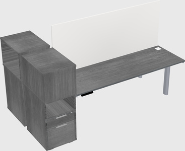 Shared electric desk + cabinet
