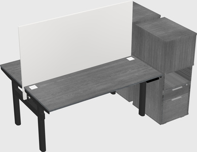 Shared electric desk + cabinet