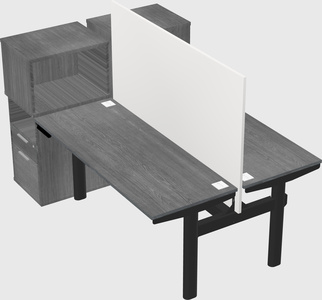 Shared electric desk + cabinet