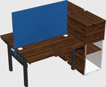 Shared electric desk + cabinet