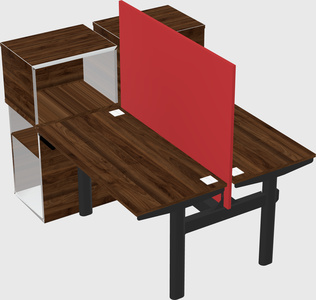 Shared electric desk + cabinet