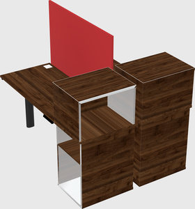 Shared electric desk + cabinet
