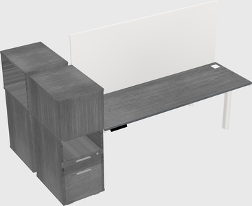 Shared electric desk + cabinet