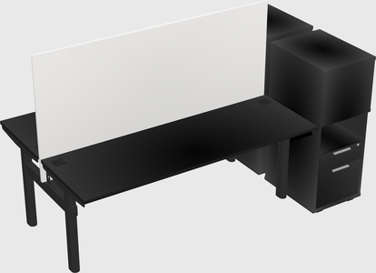 Shared electric desk + cabinet