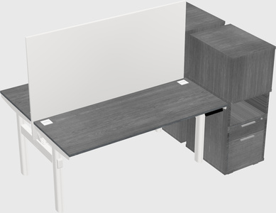 Shared electric desk + cabinet