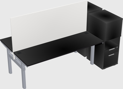 Shared electric desk + cabinet