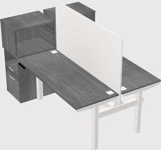 Shared electric desk + cabinet