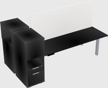 Shared electric desk + cabinet
